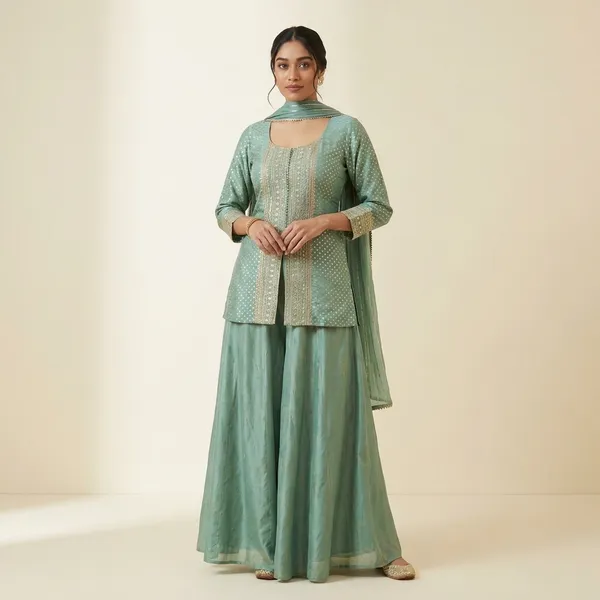 Mint_Green_Embroidered_Kurta_Set_With_Dupatta_-_Ethnic_Wear_For_Women