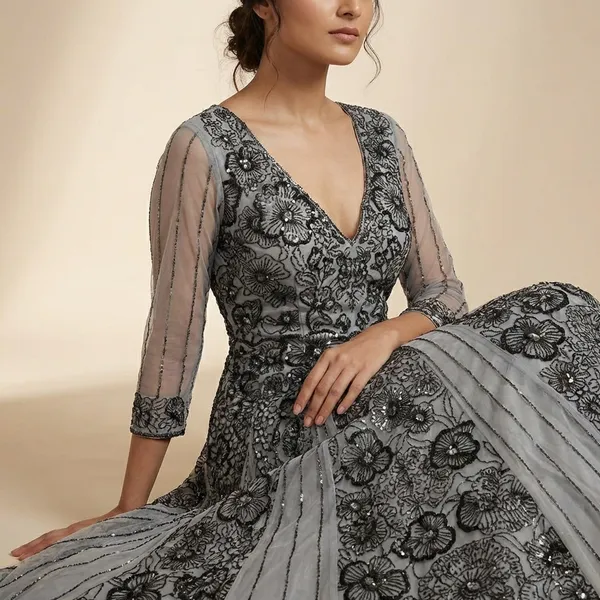 Silver_Grey_And_Black_Elegant_Embroidered_Anarkali_Gown