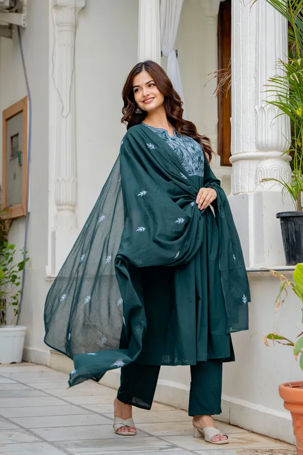 Teal_Embroidered_Anarkali_Kurta_Set_with_Dupatta_for_Women