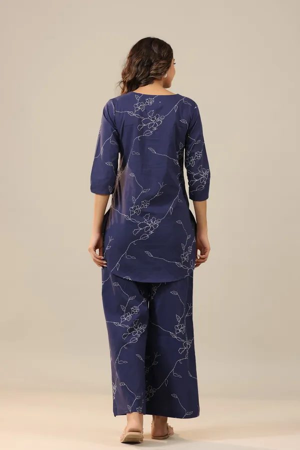 Navy_Blue_Floral_Embroidered_Kurta_Palazzo_Set_For_Women