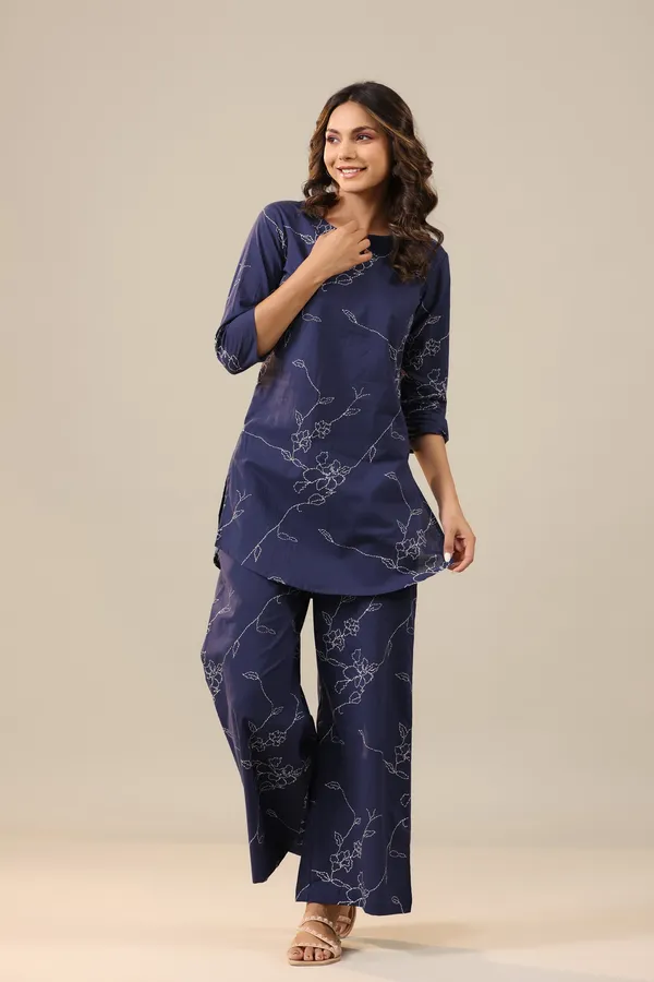 Navy_Blue_Floral_Embroidered_Kurta_Palazzo_Set_For_Women