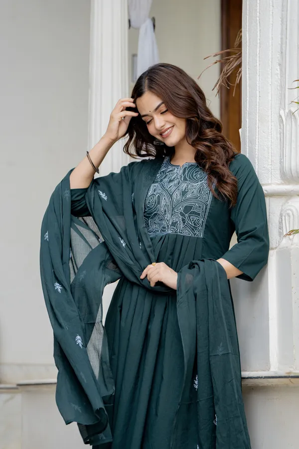 Teal_Embroidered_Anarkali_Kurta_Set_with_Dupatta_for_Women