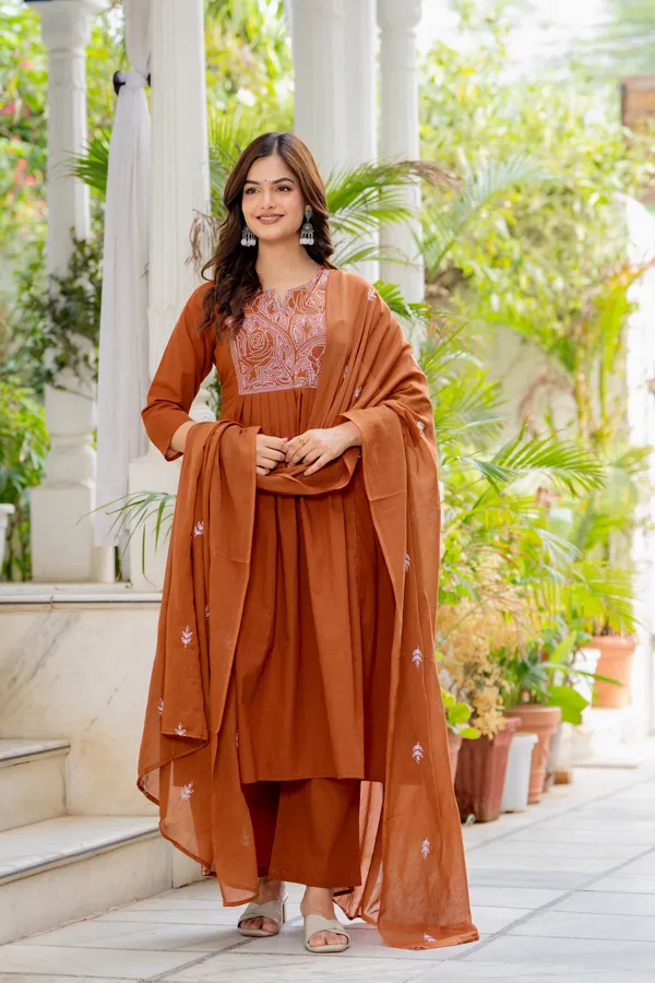 Rust_Embroidered_Anarkali_Kurta_Set_with_Dupatta_for_Women