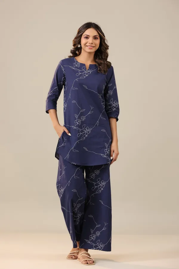 Navy_Blue_Floral_Embroidered_Kurta_Palazzo_Set_For_Women