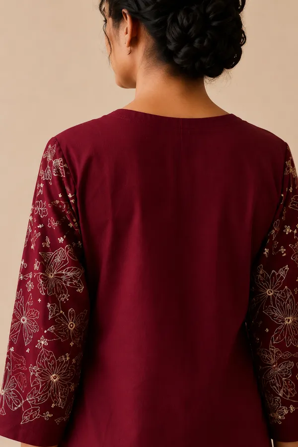 Maroon_Straight_Kurta_Set_for_Women