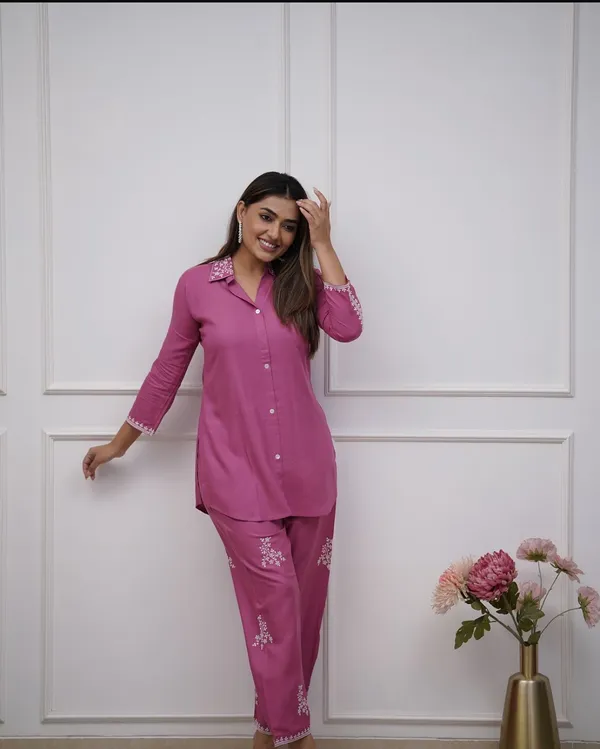 Womens_Pink_Embroidered_Full_Sleeves_Shirt_And_Pajama_Night_Suit_Set