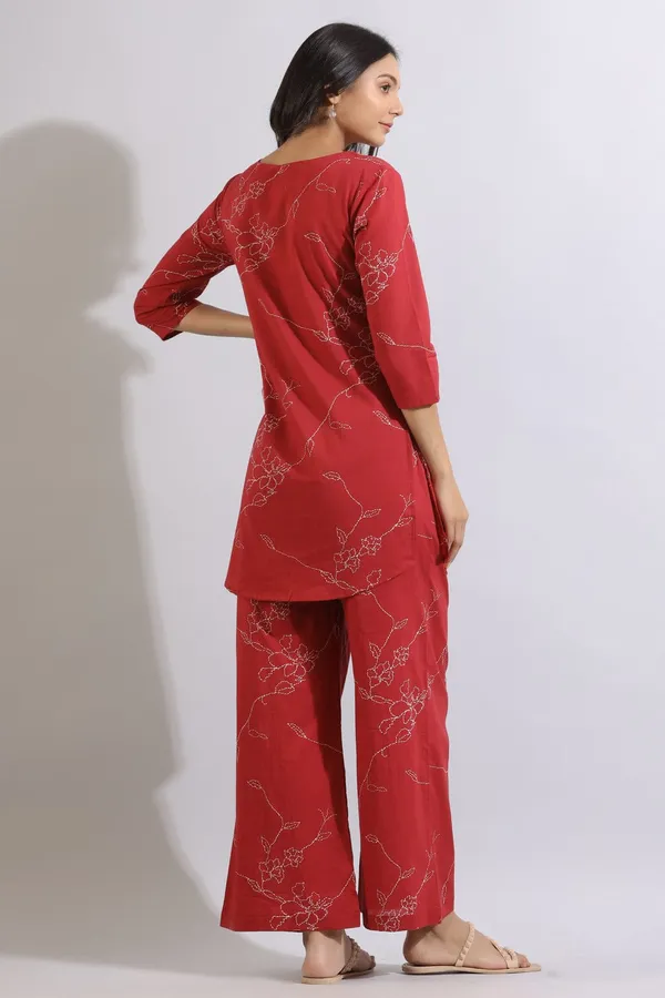 Red_Floral_Printed_Kurta_Palazzo_Set_For_Women