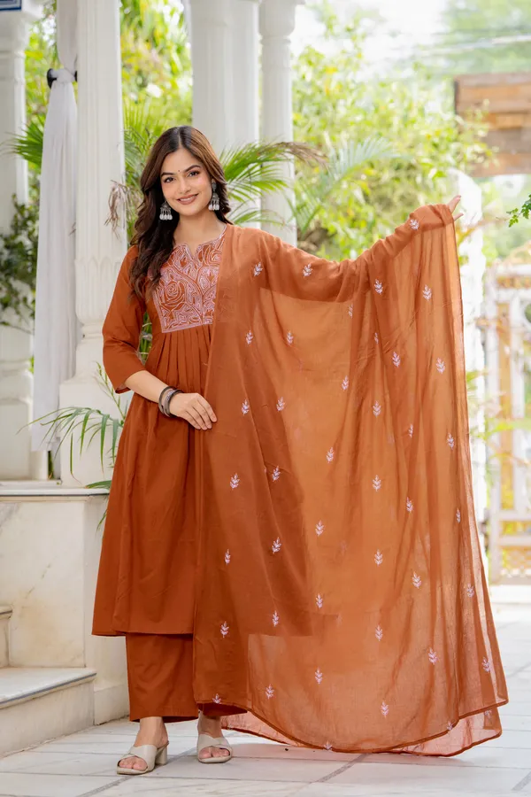 Rust_Embroidered_Anarkali_Kurta_Set_with_Dupatta_for_Women