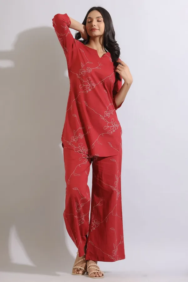 Red_Floral_Printed_Kurta_Palazzo_Set_For_Women