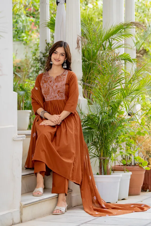 Rust_Embroidered_Anarkali_Kurta_Set_with_Dupatta_for_Women