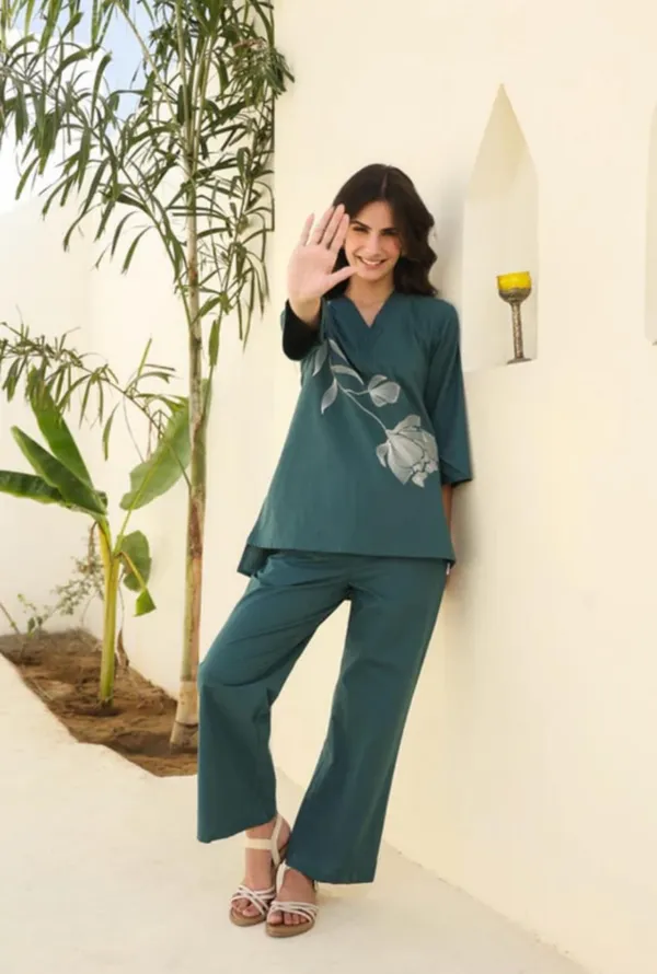 Teal_Green_Floral_Embroidered_Co_Ord_Set_For_Women