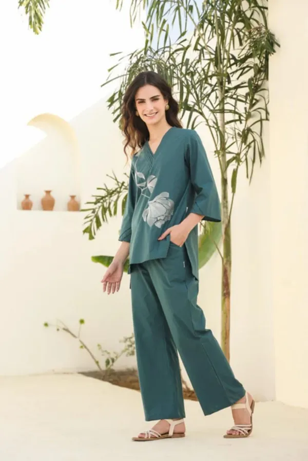 Teal_Green_Floral_Embroidered_Co_Ord_Set_For_Women