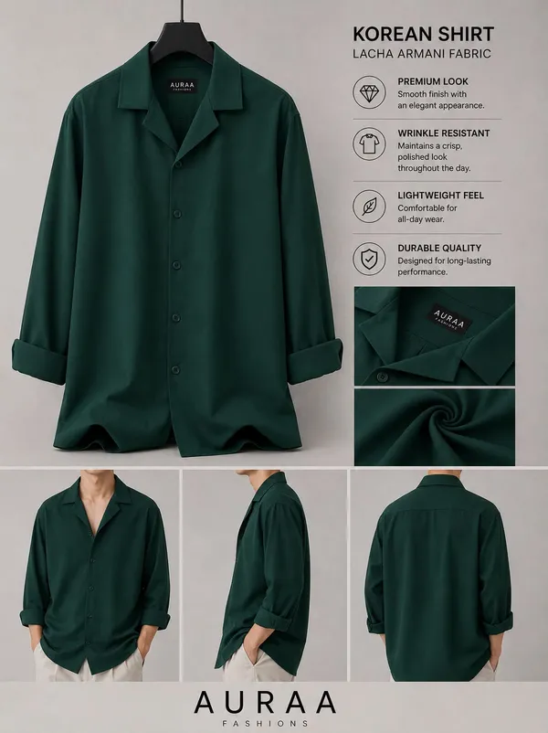 Armani_Bottle_Green_Korean_Lachka_Shirt_&_Pathani_Fabric_–_Premium_Fabric_Quality