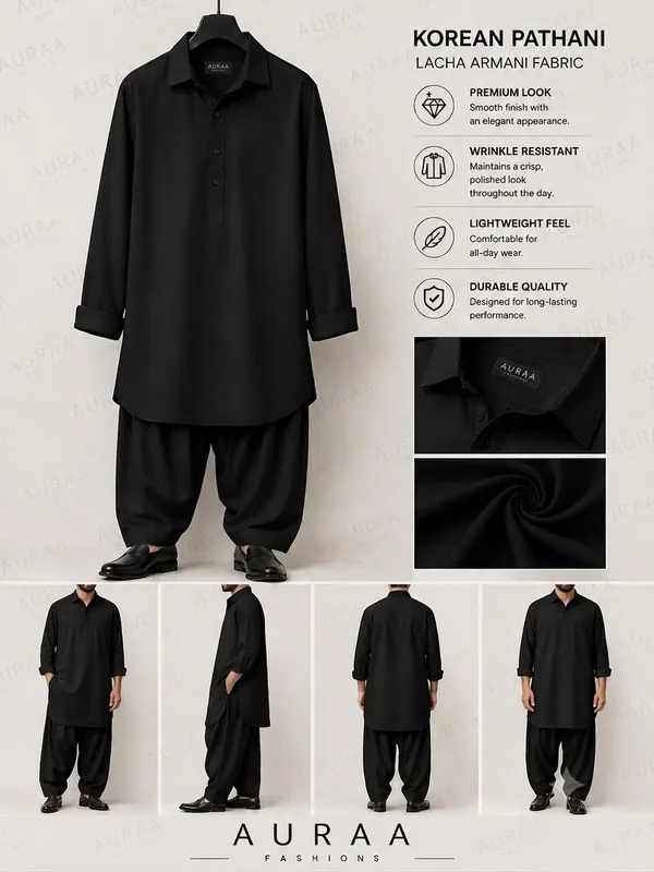 Armani_Blooming_Black_Korean_Lachka_Shirt_&_Pathani_Fabric_–_Premium_Fabric_Quality