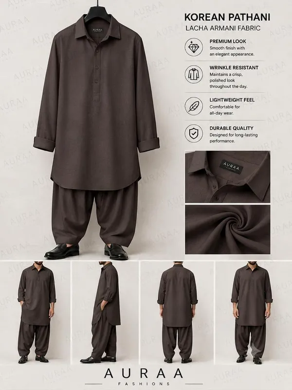 Armani_Classic_Taupe_Korean_Lachka_Shirt_&_Pathani_Fabric_–_Premium_Fabric_Quality