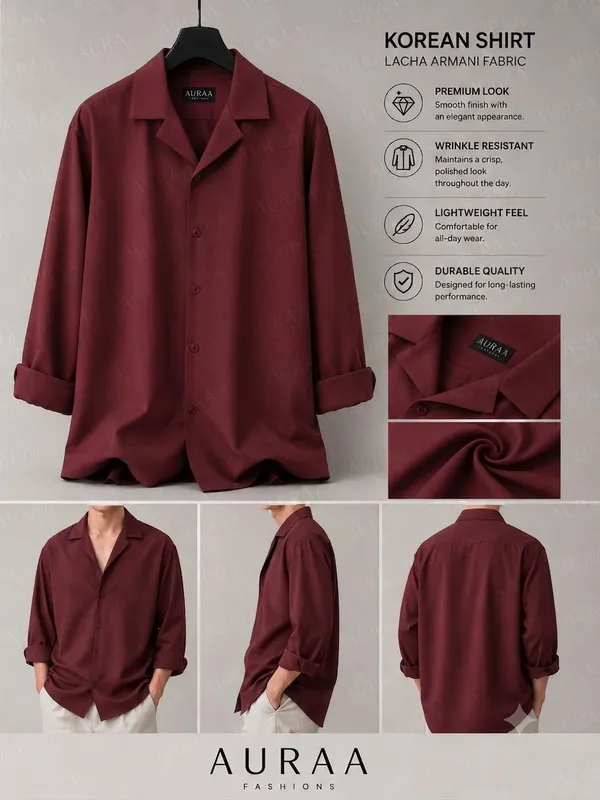 Armani_Mahroon_Korean_Lachka_Shirt_&_Pathani_Fabric_–_Premium_Fabric_Quality