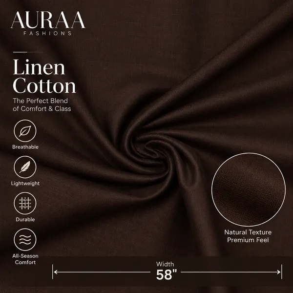 Coffee_Premium_Linen_Blended_Unstitched_Shirts_Fabric_For_Men