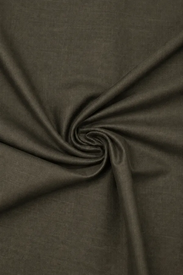 Dark_Olive_Premium_Linen_Blended_Unstitched_Shirts_Fabric_For_Men