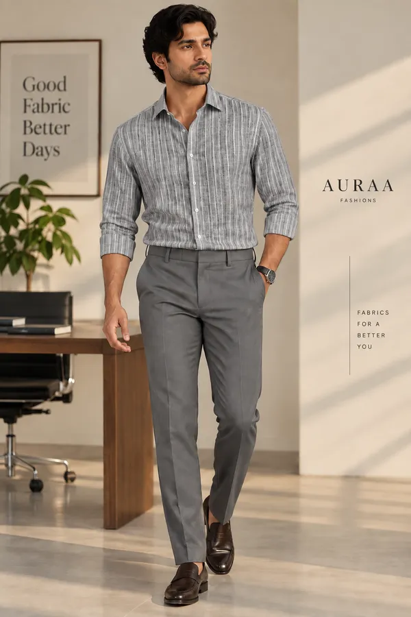Executive_Grey_Stripe_Linen_Cotton_Shirt_&_Italian_Cotton_Trouser_Fabric_Combo
