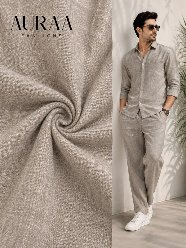 Light_Khaki_Linen_Cotton_Co-ord_Set_For_Men