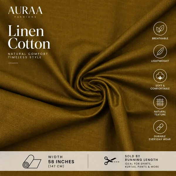 Mustard_Premium_Linen_Blended_Unstitched_Shirts_Fabric_For_Men