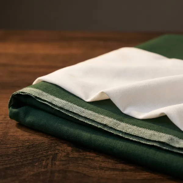 White_And_Bottle_Green_Summercool_Lotus_Unstitched_Pant_And_Shirt_Fabric_For_Men