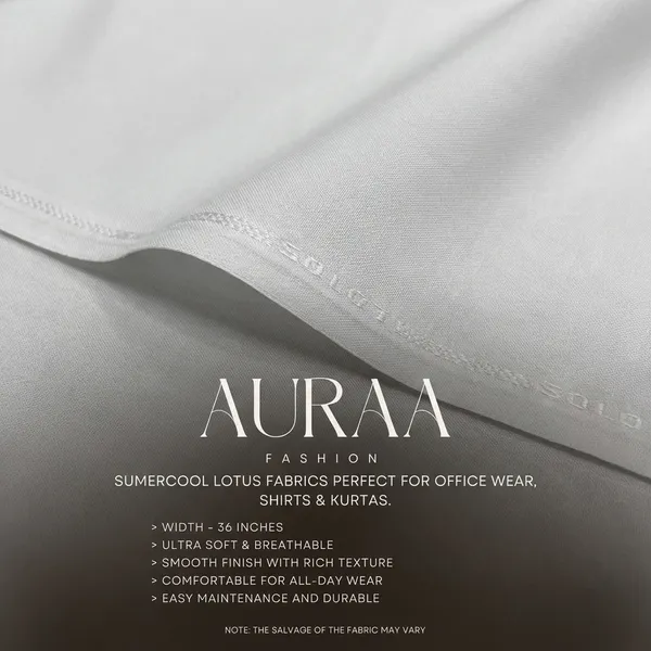 White_Premium_Summercool_Office_Wear_Lotus_Unstitched_Shirts_Fabric_For_Men