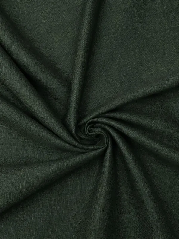 Bottle_Green_Premium_Linen_Blended_Unstitched_Shirts_Fabric_For_Men