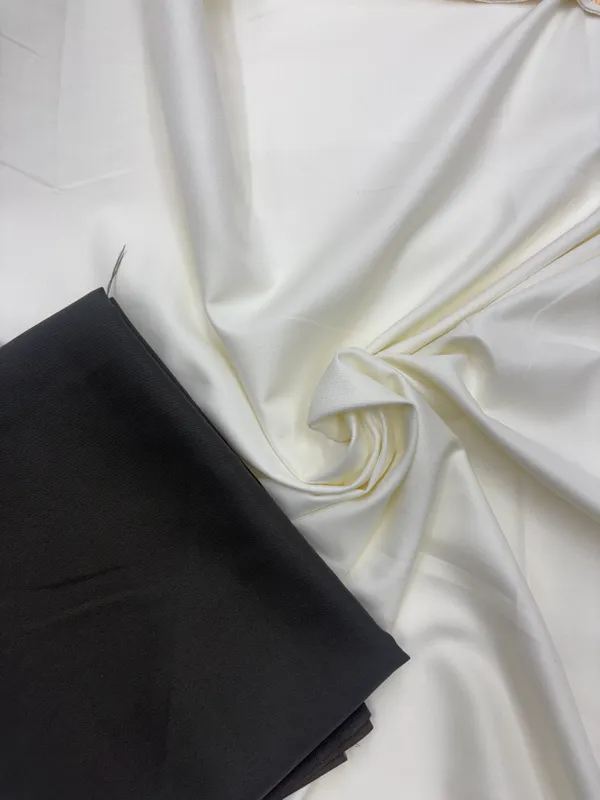 Cream_And_Black_Summercool_Lotus_Unstitched_Pant_And_Shirt_Fabric_For_Men