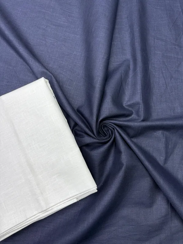 Navy_Blue_Shirt_&_White_Pant_Combo_For_Men_-_Original_100%_Premium_Cotton_Linen_