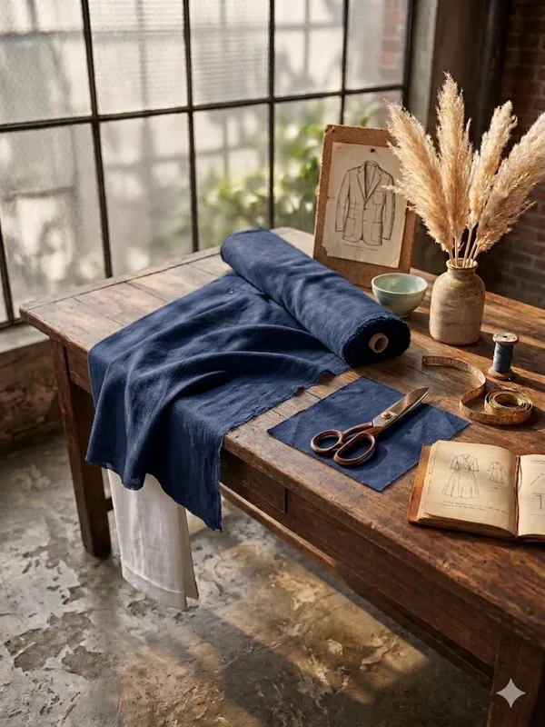 Navy_Blue_Shirt_&_White_Pant_Combo_For_Men_-_Original_100%_Premium_Cotton_Linen_