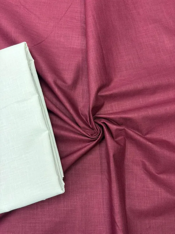 Original_100%_Premium_Cotton_Linen_Mahroon_Shirt_&_White_Pant_Combo_For_Men