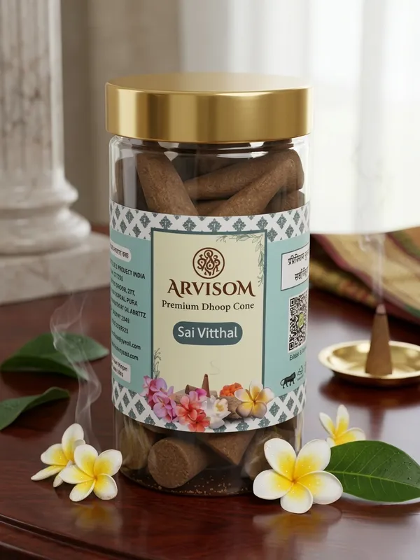 Sai_Vitthal_Premium_Dhoop_Cone_100_Gram_Pack_Of_2_(_Worth_260/-_)_and_2_Roll_On_of_3ml__(_Worth_200/-_)_Total_Worth_460__and_Offer_Price_320