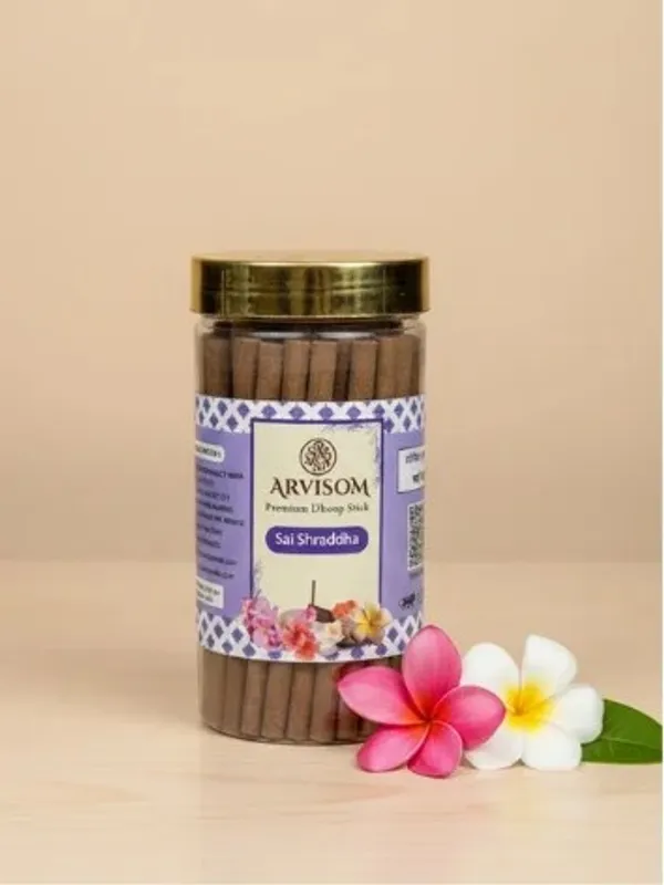 Arvisom_Sai_Shraddha_Premium_Dhoop_Sticks_200_Gm_Pack_Of_1_(Worth_240/-)_And_2_Roll_On_Of_3ml_(Worth_200/-)_Total_Worth_440_And_Offer_Price_300_
