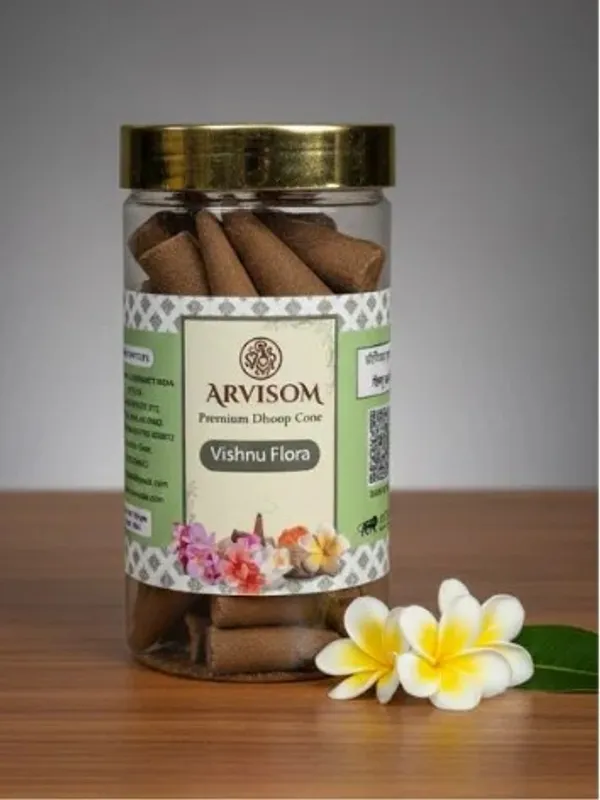 Vishnu_Flora_Premium_Dhoop_Cone_100_Gram_Pack_Of_2_(_Worth_260/-_)_and_2_Roll_On_of_3ml__(_Worth_200/-_)_Total_Worth_460__and_Offer_Price_320