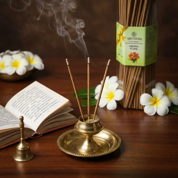 Arvisom_Vishnu_Flora_Bambooless_Incense_Sticks_250Gm_Pack_of__1_(_Worth_350/-_)_and_2_Roll_On_of_3ml__(_Worth_200/-_)_Total_Worth_550__and_Offer_Price_350