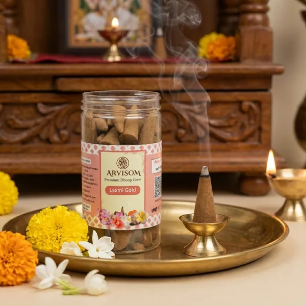 Laxmi_Gold_Premium_Dhoop_Cone_200_Gram_Pack_Of_1_(_Worth_240/-_)_and_2_Roll_On_of_3ml__(_Worth_200/-_)_Total_Worth_440__and_Offer_Price_300