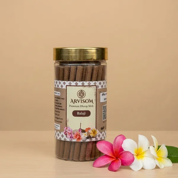 Arvisom_Balaji_Premium_Dhoop_Sticks_200_Gm_Pack_Of_1_(Worth_240/-)_And_2_Roll_On_Of_3ml_(Worth_200/-)_Total_Worth_440_And_Offer_Price_300_