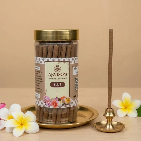 Arvisom_Balaji_Premium_Dhoop_Sticks_200_Gm_Pack_Of_1_(Worth_240/-)_And_2_Roll_On_Of_3ml_(Worth_200/-)_Total_Worth_440_And_Offer_Price_300_