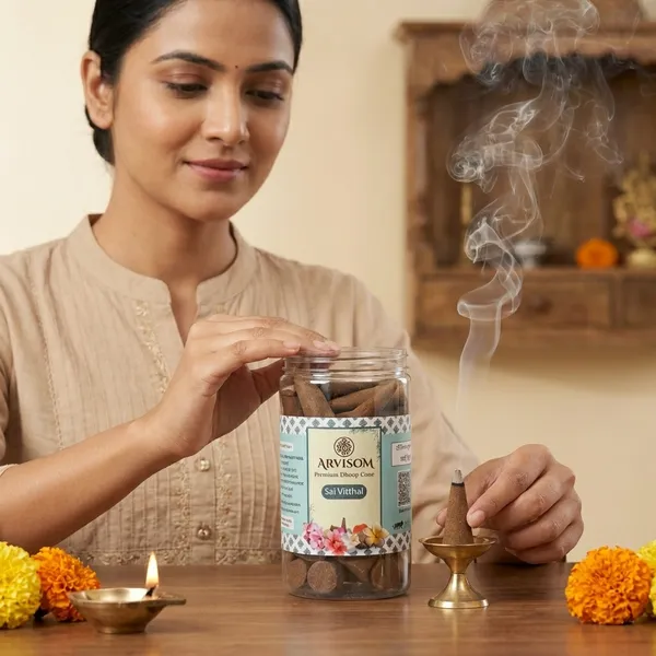 Sai_Vitthal_Premium_Dhoop_Cone_200_Gram_Pack_Of_1_(_Worth_240/-_)_and_2_Roll_On_of_3ml__(_Worth_200/-_)_Total_Worth_440__and_Offer_Price_300