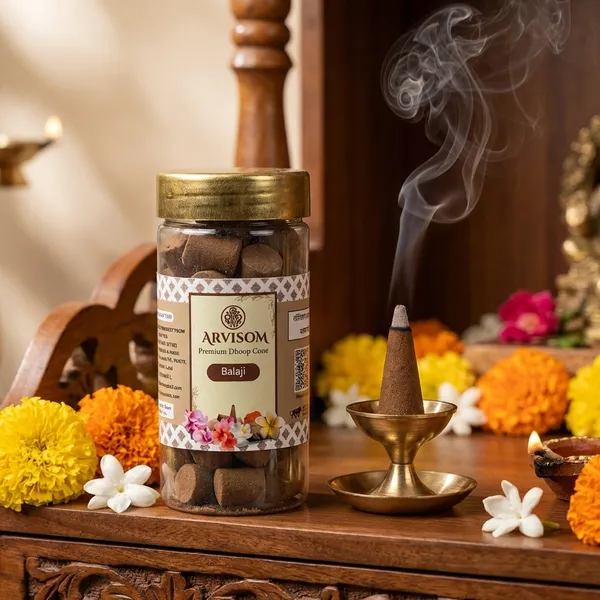 Balaji_Premium_Dhoop_Cone_200_Gram_Pack_Of_1_(_Worth_240/-_)_and_2_Roll_On_of_3ml__(_Worth_200/-_)_Total_Worth_440__and_Offer_Price_300