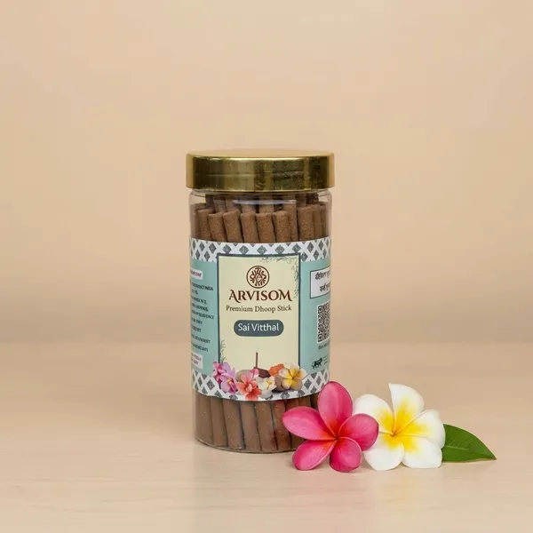 Arvisom_Sai_Vitthal_Premium_Dhoop_Stick_200_Gm_Pack_Of_1_(Worth_240/-)_And_2_Roll_On_Of_3ml_(Worth_200/-)_Total_Worth_440_And_Offer_Price_300_