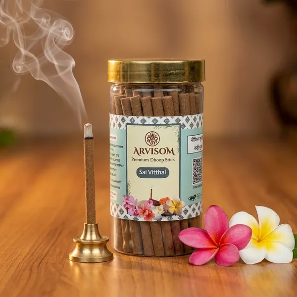 Arvisom_Sai_Vitthal_Premium_Dhoop_Stick_200_Gm_Pack_Of_1_(Worth_240/-)_And_2_Roll_On_Of_3ml_(Worth_200/-)_Total_Worth_440_And_Offer_Price_300_
