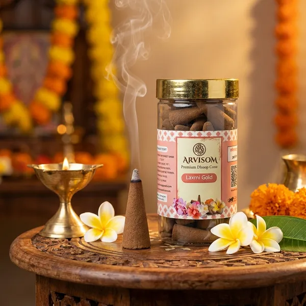Laxmi_Gold_Premium_Dhoop_Cone_100_Gram_Pack_Of_2_(_Worth_260/-_)_and_2_Roll_On_of_3ml__(_Worth_200/-_)_Total_Worth_460__and_Offer_Price_320