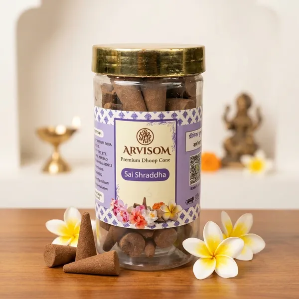 Sai_Shraddha_Premium_Dhoop_Cone_200_Gram_Pack_Of_1_(_Worth_240/-_)_and_2_Roll_On_of_3ml__(_Worth_200/-_)_Total_Worth_440__and_Offer_Price_300