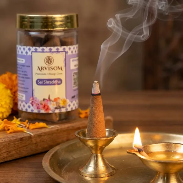 Sai_Shraddha_Premium_Dhoop_Cone_200_Gram_Pack_Of_1_(_Worth_240/-_)_and_2_Roll_On_of_3ml__(_Worth_200/-_)_Total_Worth_440__and_Offer_Price_300
