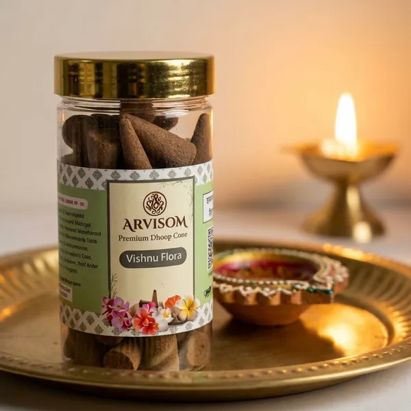 Vishnu_Flora_Premium_Dhoop_Cone_200_Gram_Pack_Of_1_(_Worth_240/-_)_and_2_Roll_On_of_3ml__(_Worth_200/-_)_Total_Worth_440__and_Offer_Price_300