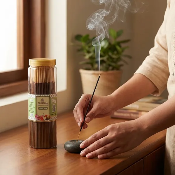 Arvisom_Vishnu_Flora_Premium_Incense_Sticks_250_Gram_Pack_Of_1_(_Worth_250/-_)_and_2_Roll_On_of_3ml__(_Worth_200/-_)_Total_Worth_450__and_Offer_Price_300