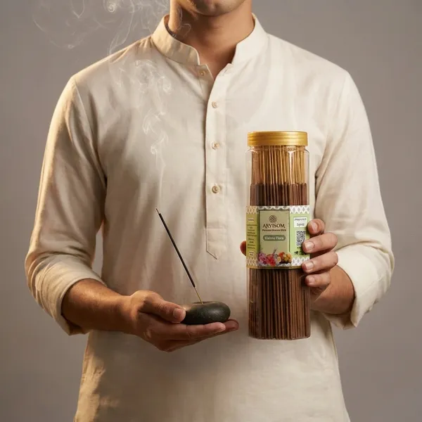 Arvisom_Vishnu_Flora_Premium_Incense_Sticks_250_Gram_Pack_Of_1_(_Worth_250/-_)_and_2_Roll_On_of_3ml__(_Worth_200/-_)_Total_Worth_450__and_Offer_Price_300