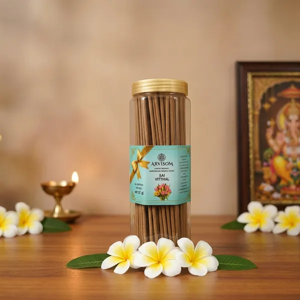 Arvisom_Sai_Vitthal_Premium_Bamboo_Less_Agarbatti_250_Gram_Pack_of__1_(_Worth_350/-_)_and_2_Roll_On_of_3ml__(_Worth_200/-_)_Total_Worth_550__and_Offer_Price_350